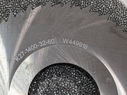 RobbJack Slitting Saw Double Concavity 2-3/4" Dia X 1" Arbor 60T K27-1