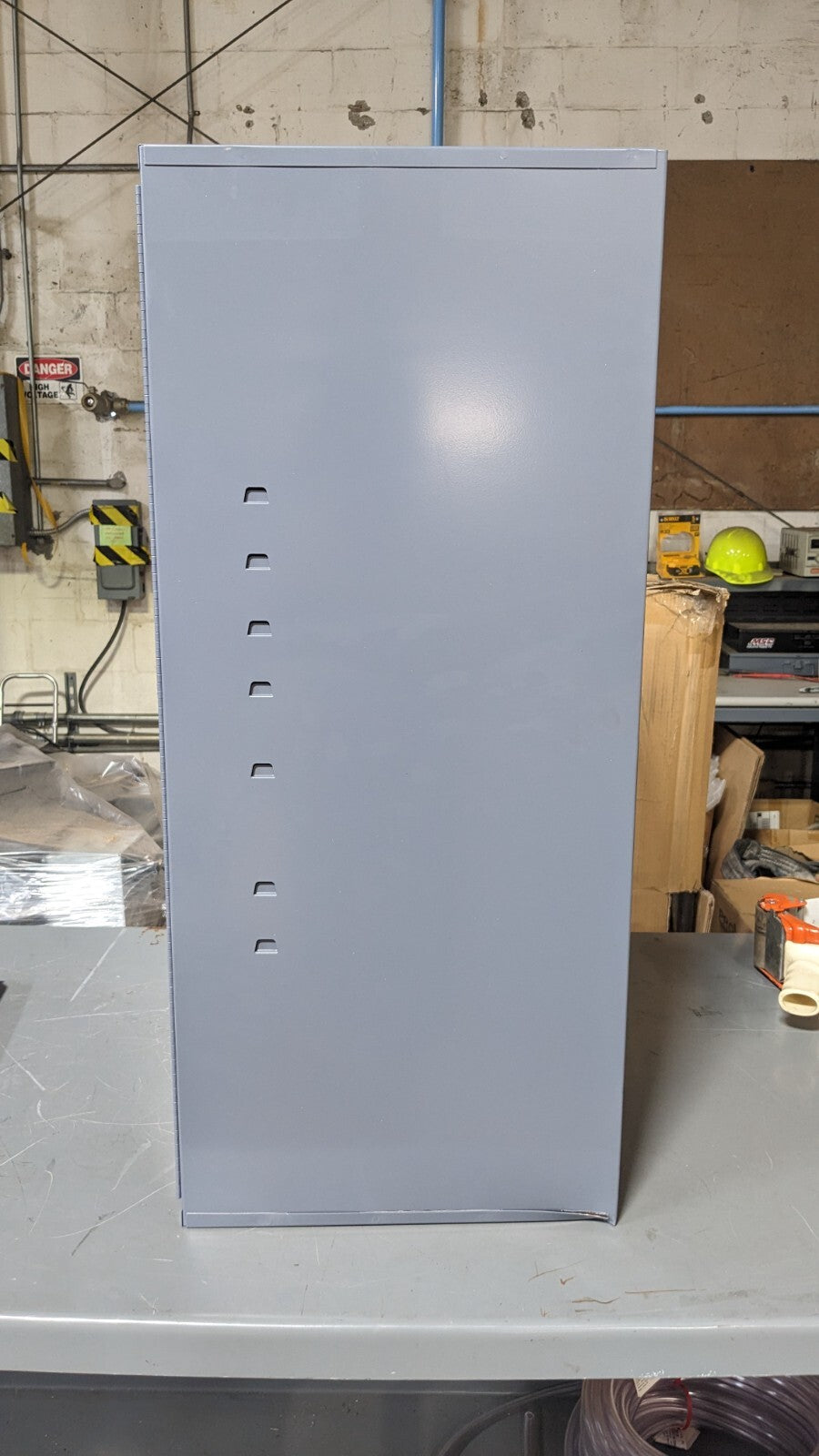 DURHAM Steel Utility Cabinet 20 x 32-3/4 125 lb Load 2 Shelf 056-95 Damaged