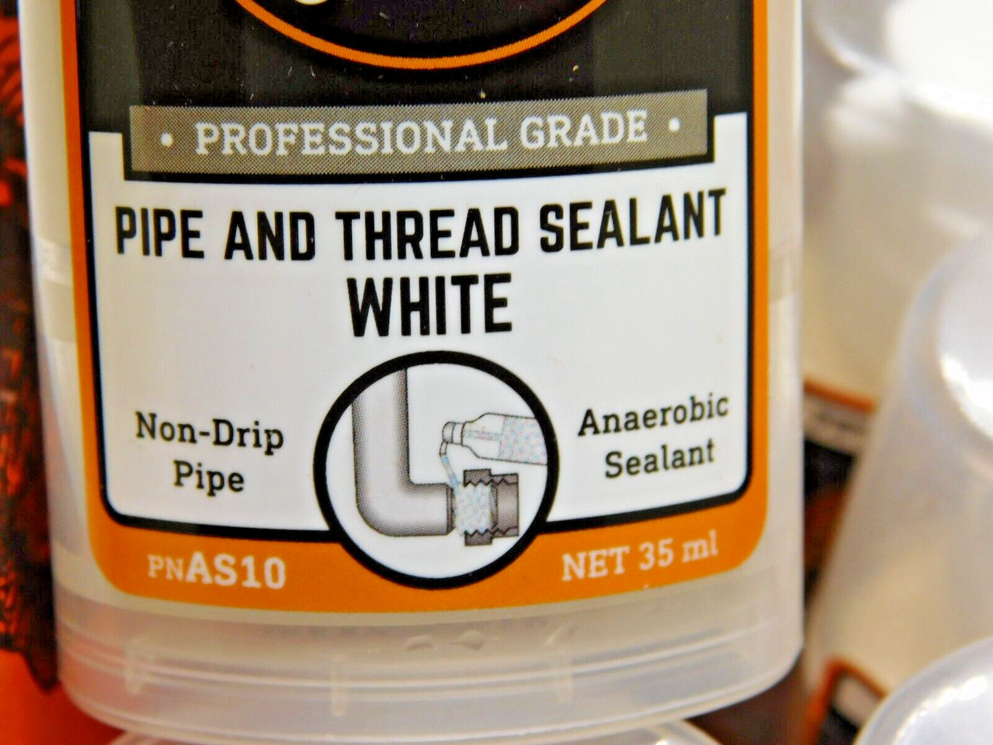 BOX of 6 GorillaPro AS10 Pipe & Thread Sealant White Paste (35ml Pump) 10008075
