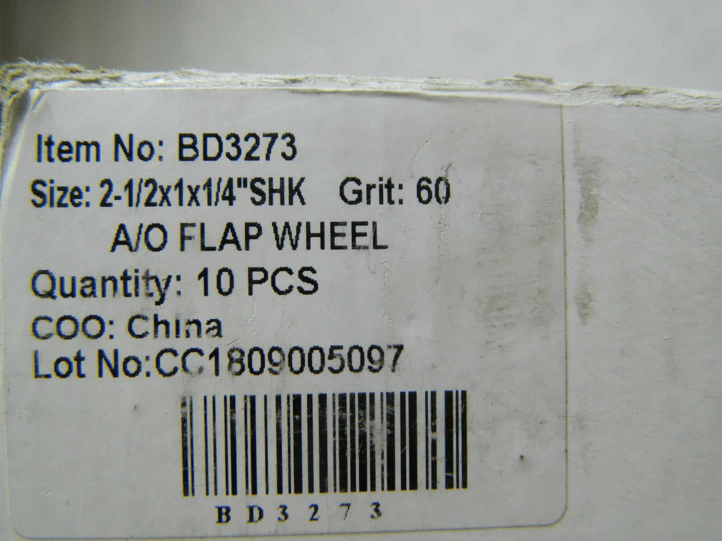 Alum Oxide Coated Mounted Flap Wheel 2-1/2" Diam x 1" FW Medium Qty 10 BD3273