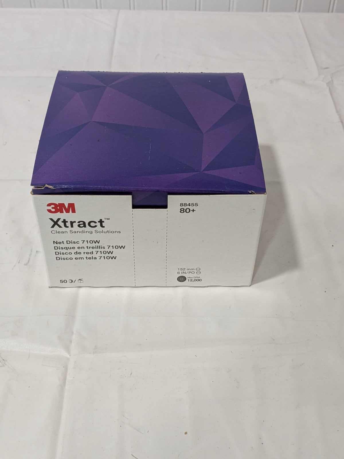 3M Hook & Loop Disc: 6" Dia, 80 Grit, Coated, Ceramic Box of 50 7100249502