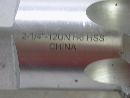 Interstate Standard Hand Plug Tap 1-1/4" -12 UN RH 6FL HSS 5-1/4" OAL 04880084