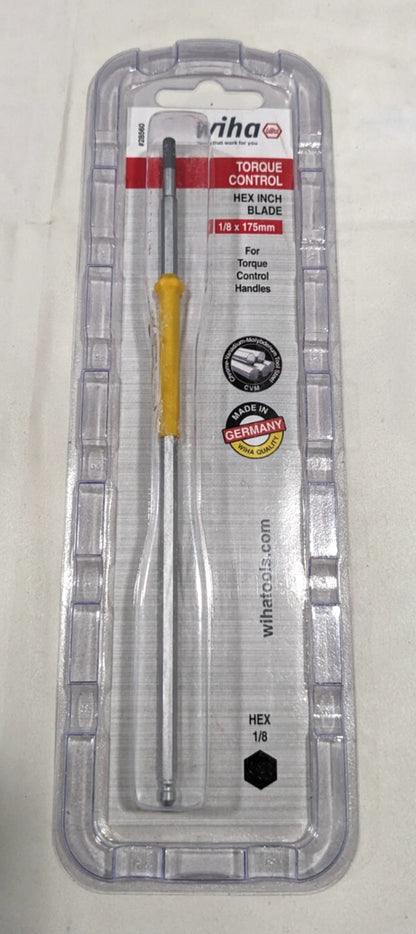 WIHA Torque Control Blade  1/8" Hex - 6-7/8" OAL   28560
