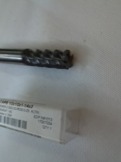 NIAGARA CUTTER Corner Radius End Mill: 1/2" Dia 5fl carbide17007034