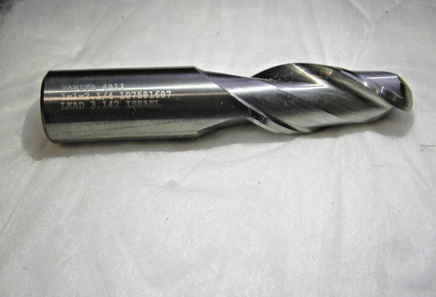 Hanita 1" x 1" x 2-1/4" x 5" 2 Flute Ball Nose Carbide End Mill  4A1125008