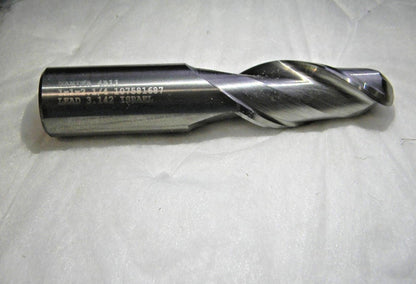 Hanita 1" x 1" x 2-1/4" x 5" 2 Flute Ball Nose Carbide End Mill  4A1125008