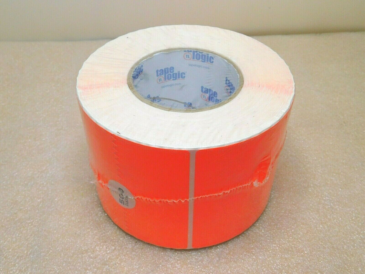 Tape Logic Inventory Rectangle Label Fluorescent Red 6" L x 4" W 500/Roll DL635G