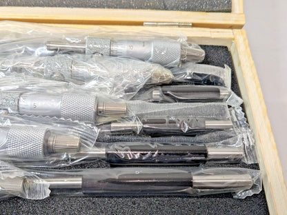 6 Piece Mechanical Outside Micrometer Set 0 to 6" Range 06314884