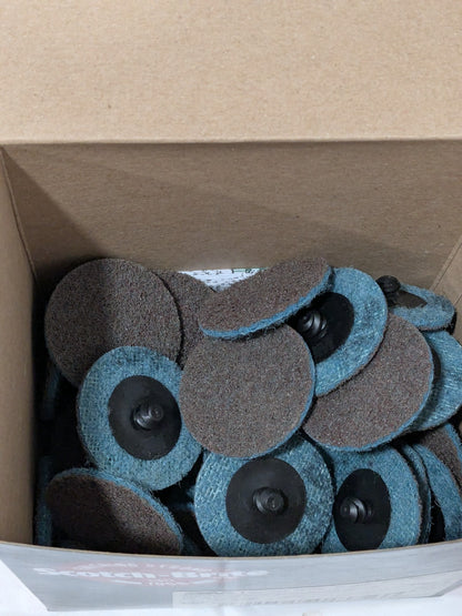 3M Quick-Change Disc: Roloc TR, 2" Dia, AO, Non-Woven Box of 50 54135