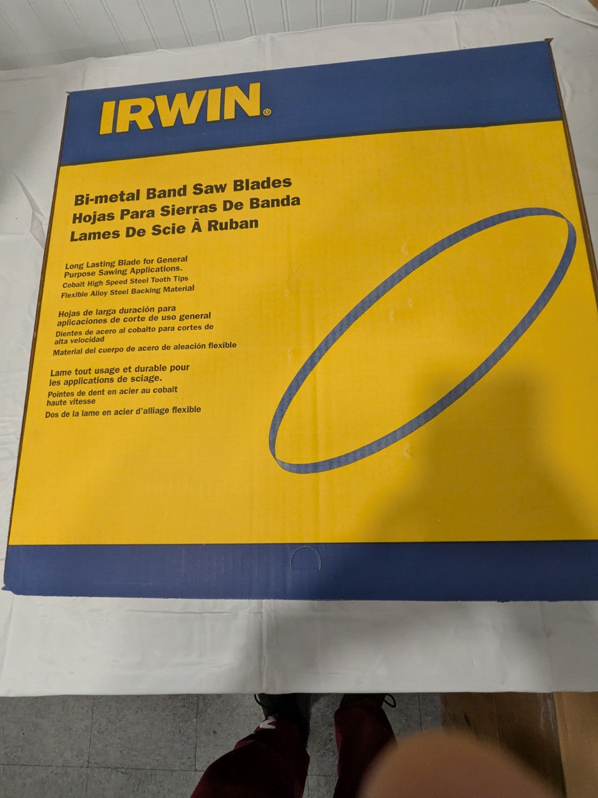 Irwin Welded Bandsaw Blade: 11' 6 Long x 1-1/4" Wide x 3 to 4 TPI 1888136