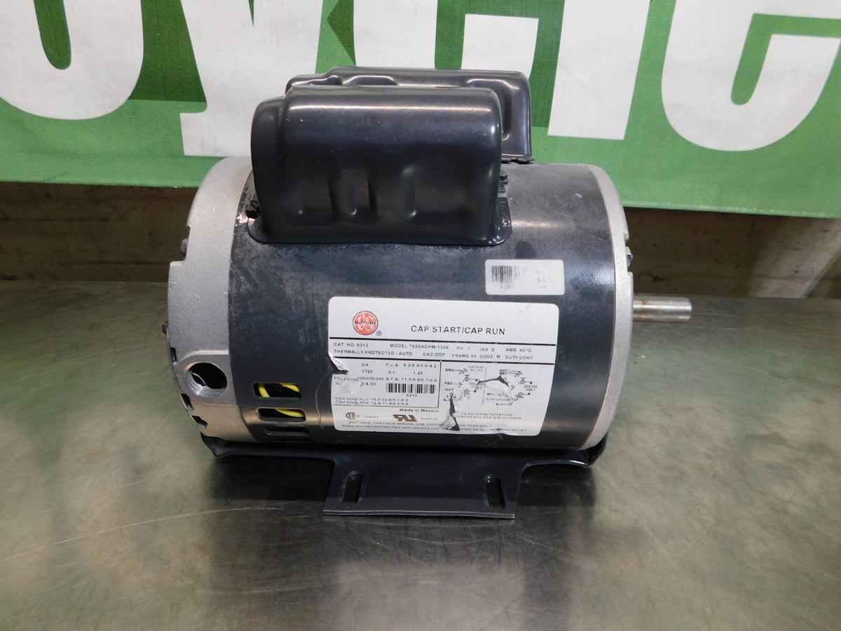 US Motors Capacitor Run/Start 1-Phase Motor 6313 PARTS/REPAIR