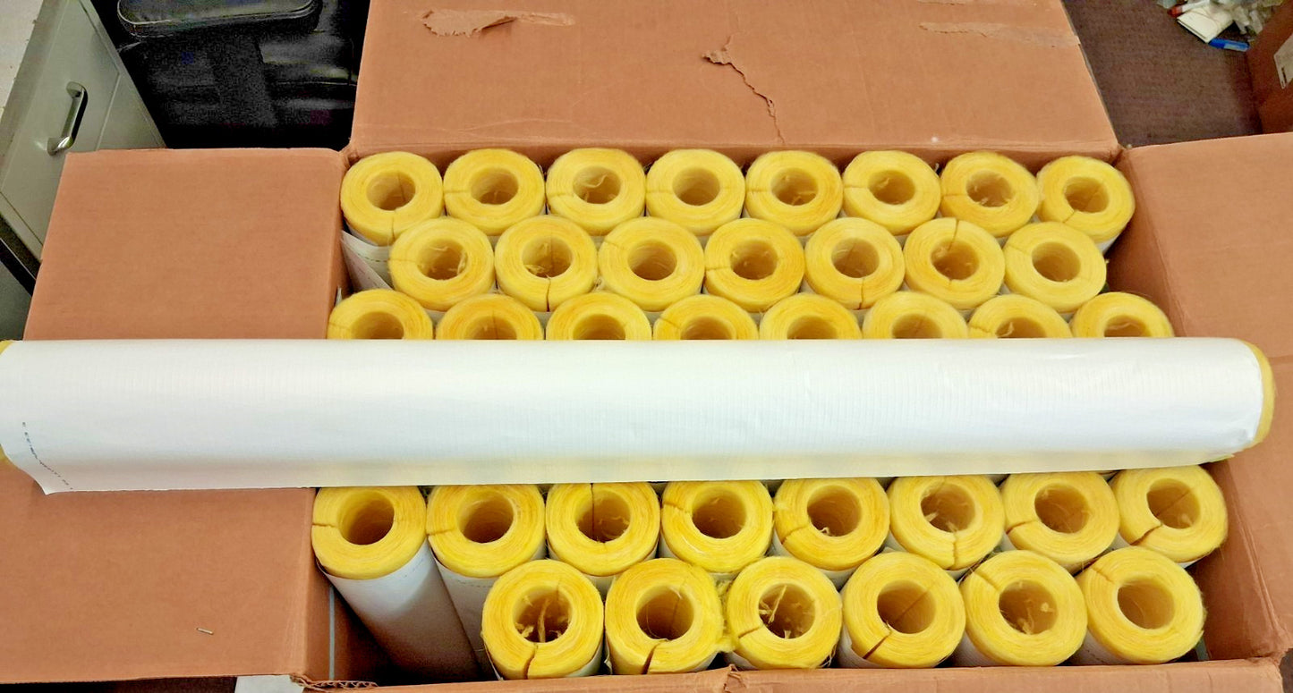 Pro Fiberglass Rigid Pipe Insulation QTY45 1" Thick 3ft L FIPC01210UJ