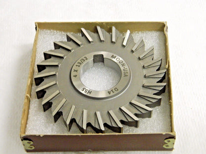 Moon Cutter HSS Side Milling Cutter 4" x 13/32" x 1-1/4" 24 Teeth