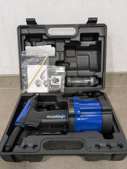 RivetKing Air Rivet Tool: 3/16" Capacity, 5/8" Stroke Length ZT-6000-V