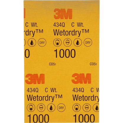 3M Sanding Sheets 5-1/2" W x 9" OAL 1000 Grit Silicon Carbide 50Qty 7000148214