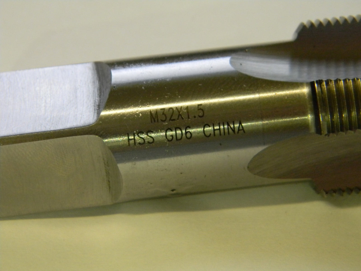 Interstate M32 x 1.50 mm D6 4 Fl HSS Straight Flute Standard Hand Tap 09036948