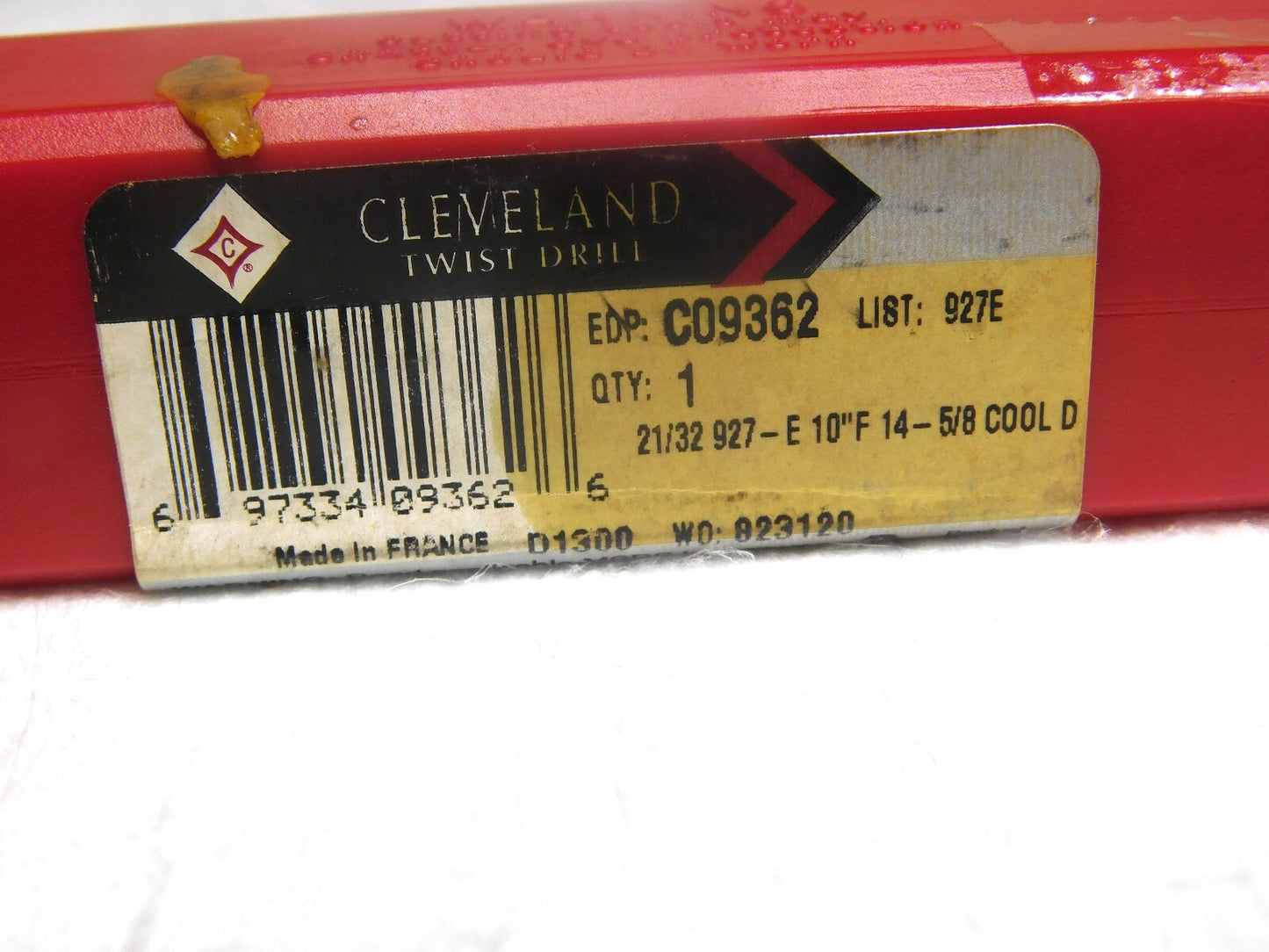 Cleveland 3MT Taper Shank Extra Lgth Drill 21/32 Coolant Feed 14.625L C09362