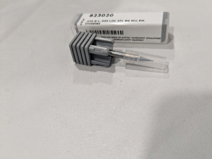 HARVEY TOOL Square End Mill: 0.50 mm Dia, 3 Flute, Solid Carbide 823020