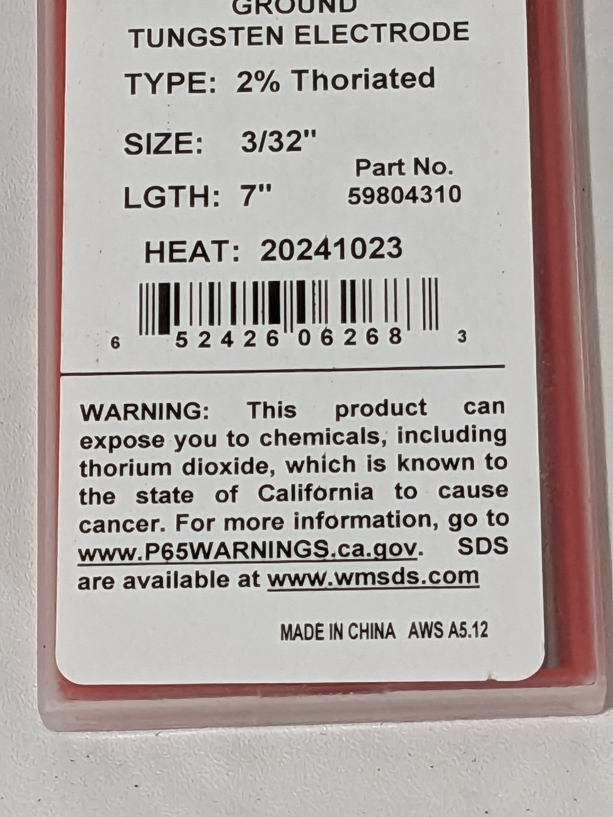 WELDER'S CHOICE TIG Welding Rod: 7" Long, 3/32" Dia Qty 10 59804310