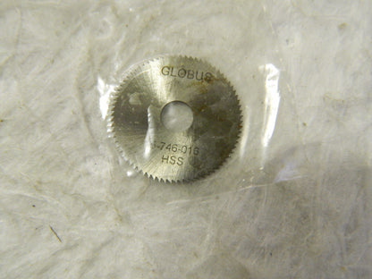 Globus Jeweler's Saw 1" Dia x 0.014" Blade HSS 76T 5PK #03289147
