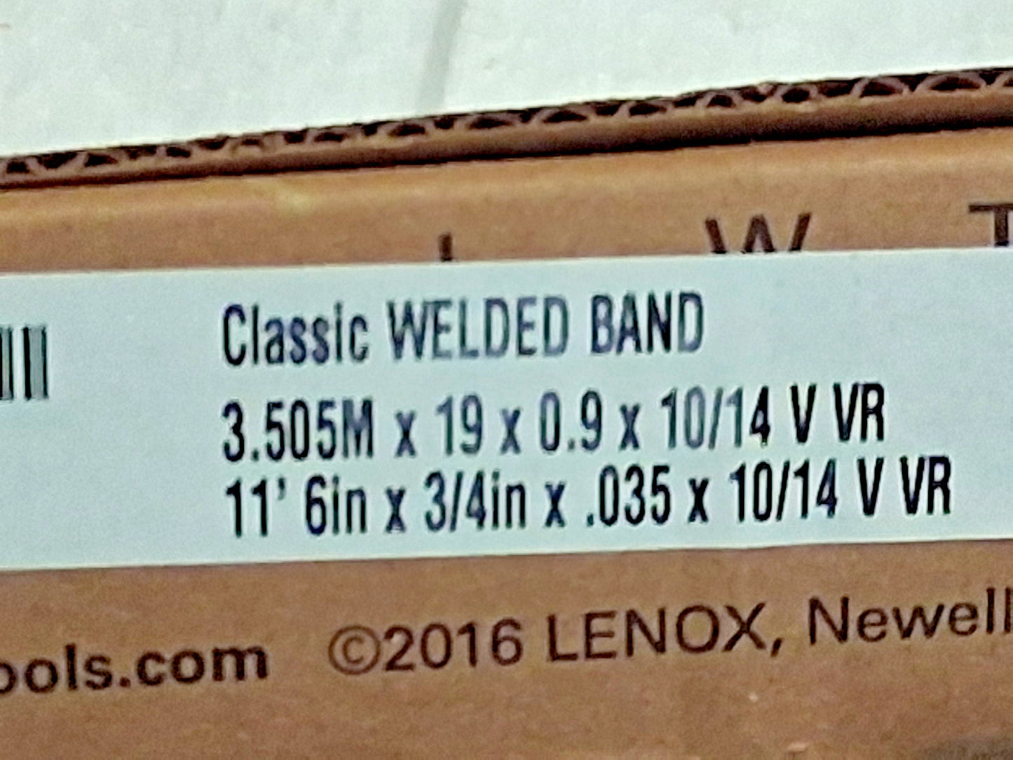Lenox Welded Bandsaw Blade 11Ft 6" Long x 3/4" W x 10 to 14 TPI 79647CLB113505