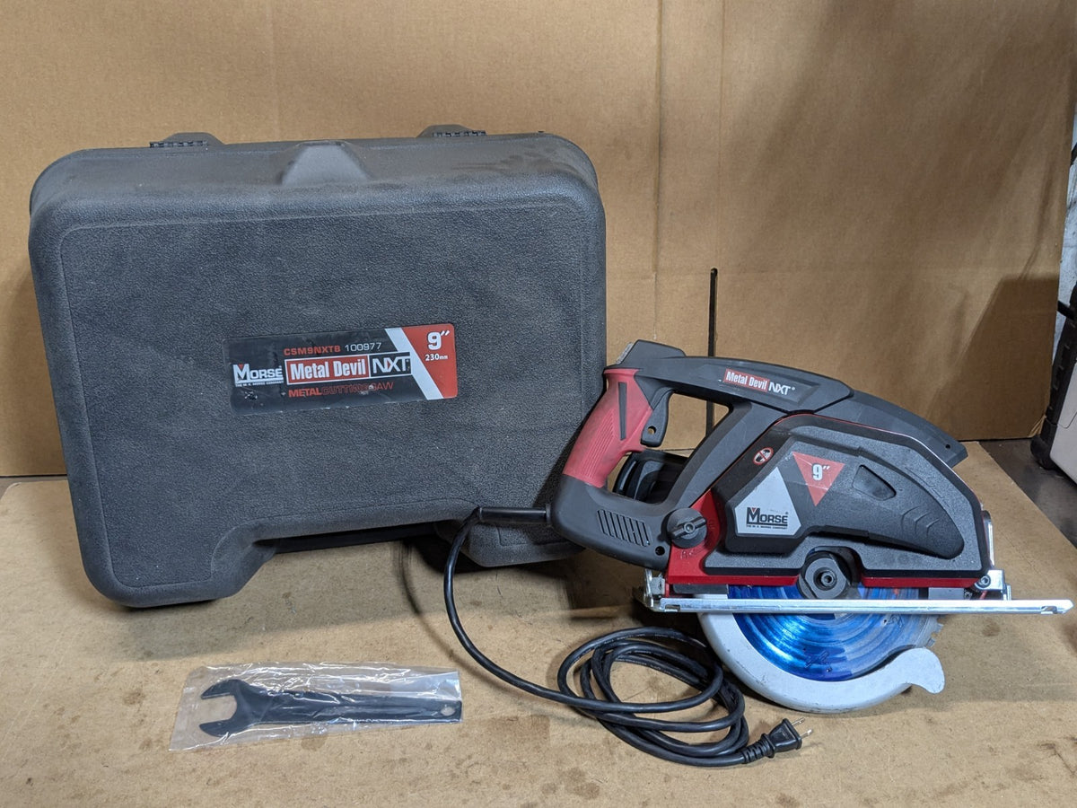 Morse Metal Devil NXT Metal Cutting Circular Saw 9" Blade 120v CSM9NXTB Used