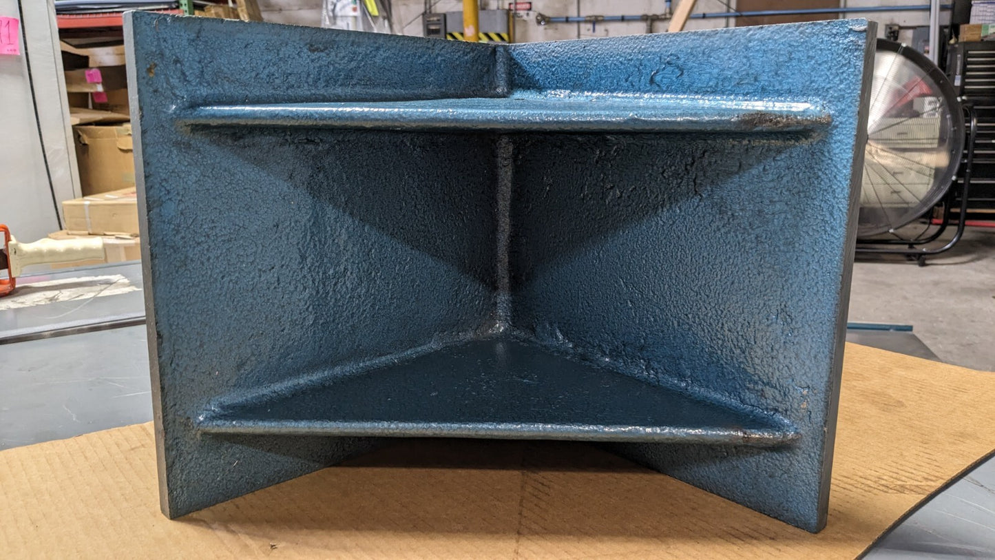 Machined Angle Plate 12" x 12" x 12" Cast Iron Double Web Flat Surface - Damaged