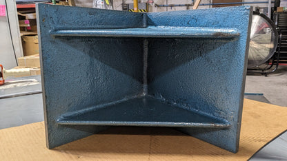 Machined Angle Plate 12" x 12" x 12" Cast Iron Double Web Flat Surface - Damaged