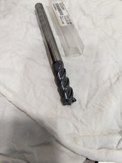 ACCUPRO Corner Radius End Mill: 1/2" Dia, 1-1/2" LOC 4 Fl solid carbide 12183740