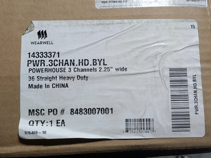 Wearwell Powerhouse 3-Channel Straight Floor Cable Protector PWR.3CHAN.HD.BYL