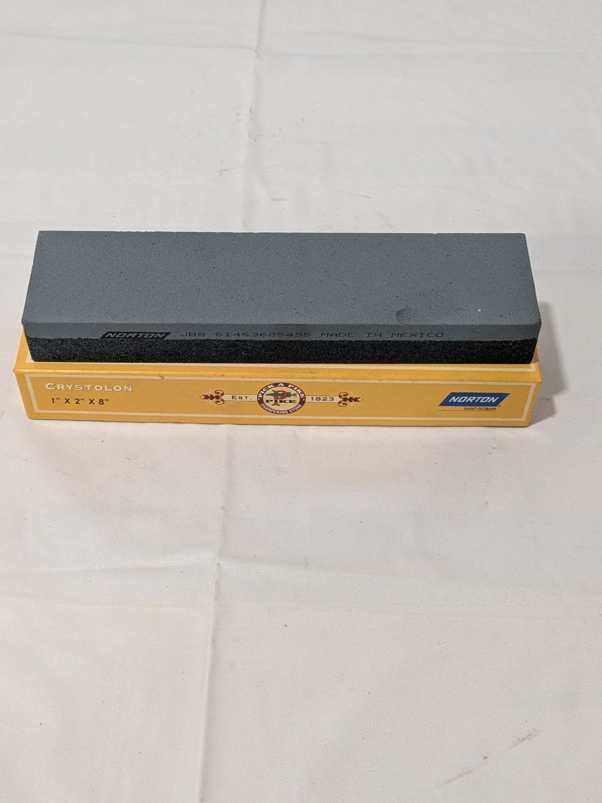 Norton Sharpening Stone: 1'' Thick, Rectangle Gray 1" X 2" X 8" 61463685455