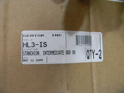 Gemtor Intermediate Stanchion Add-On for Horizontal Lifeline System HL3-IS