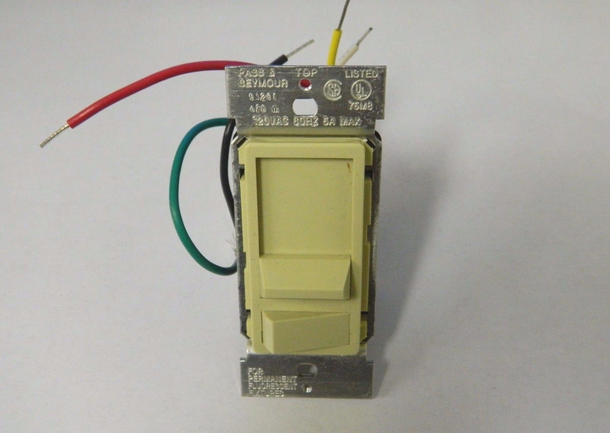 Pass &amp; Seymour 1-Pole 16A 120V Ivory Preset Slide Dimmer 93281-I
