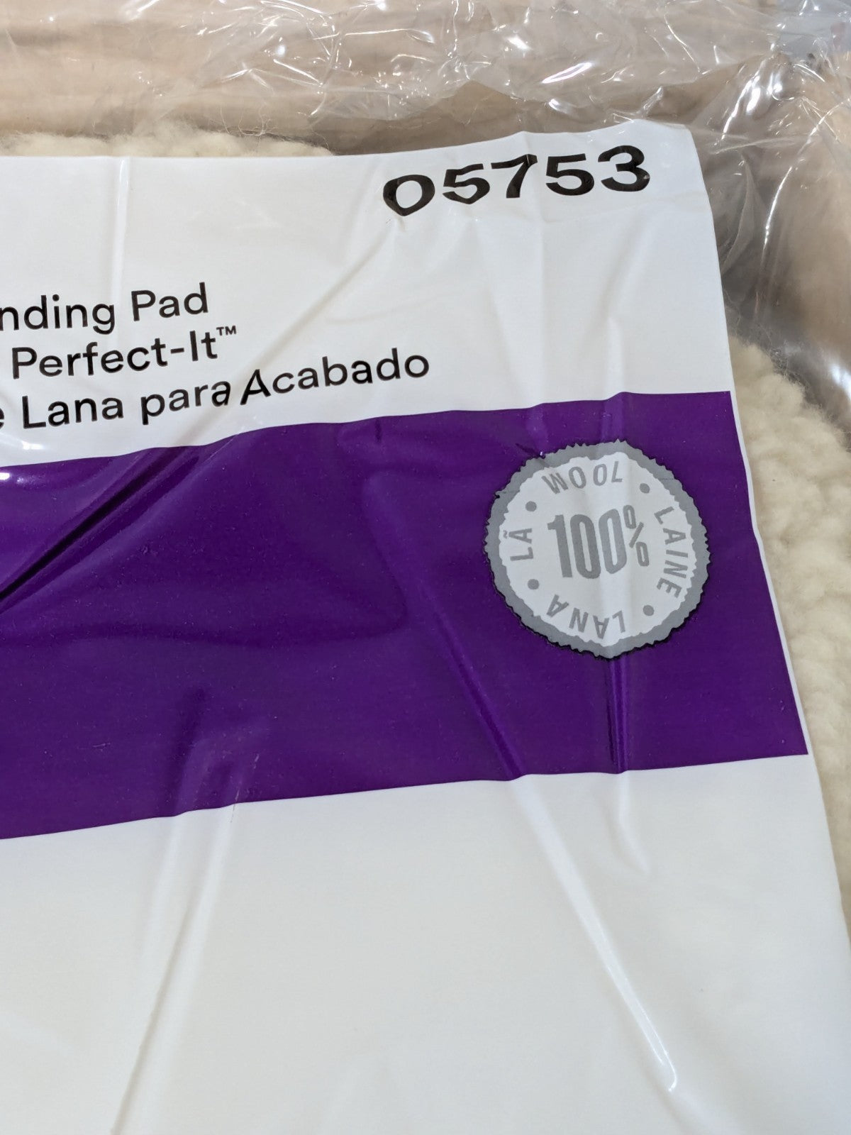 3M 9" Dia Wool Buffing & Backing Pad Box of 6 7100145347
