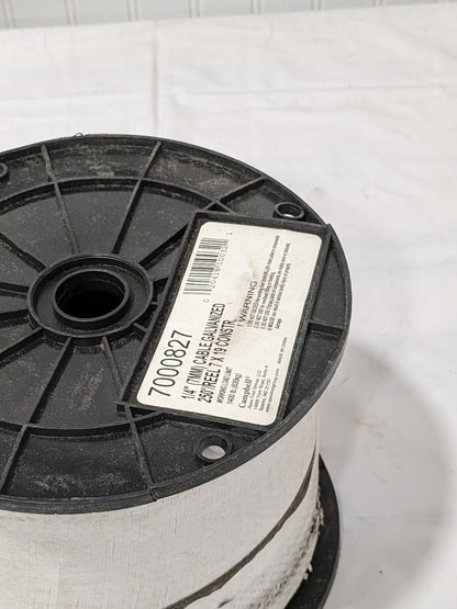 CAMPBELL 250' Long, 1/4" x 1/4" Diam, Galvanized Wire 7000827