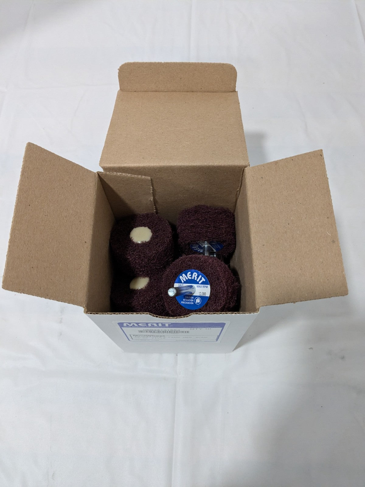 Merit Deburring Disc: 2" Dia, Medium Grade, Aluminum Oxide Qty 10 088341315