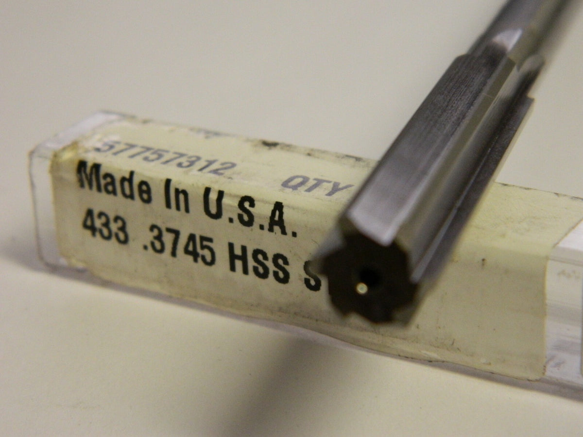 Pro .3745 STR FL STR SHK HSS Chucking Reamer QTY 2  433 .3745