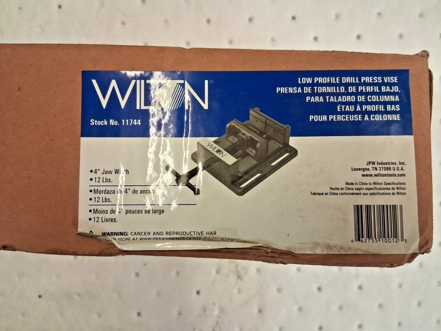 Wilton Horizontal Drill Press Vise 4" Jaw Opening 11744