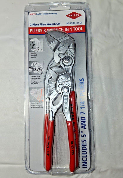 Knipex Tongue &amp; Groove Pliers 2 Pc Set 9K 00 80 121 US