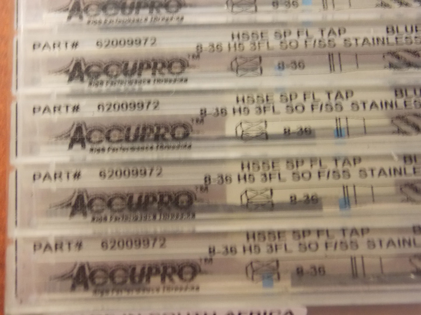 Accupro 92009972 #8-36 UNF 3 Flute Vanadium HSS Modified Bottom Taps