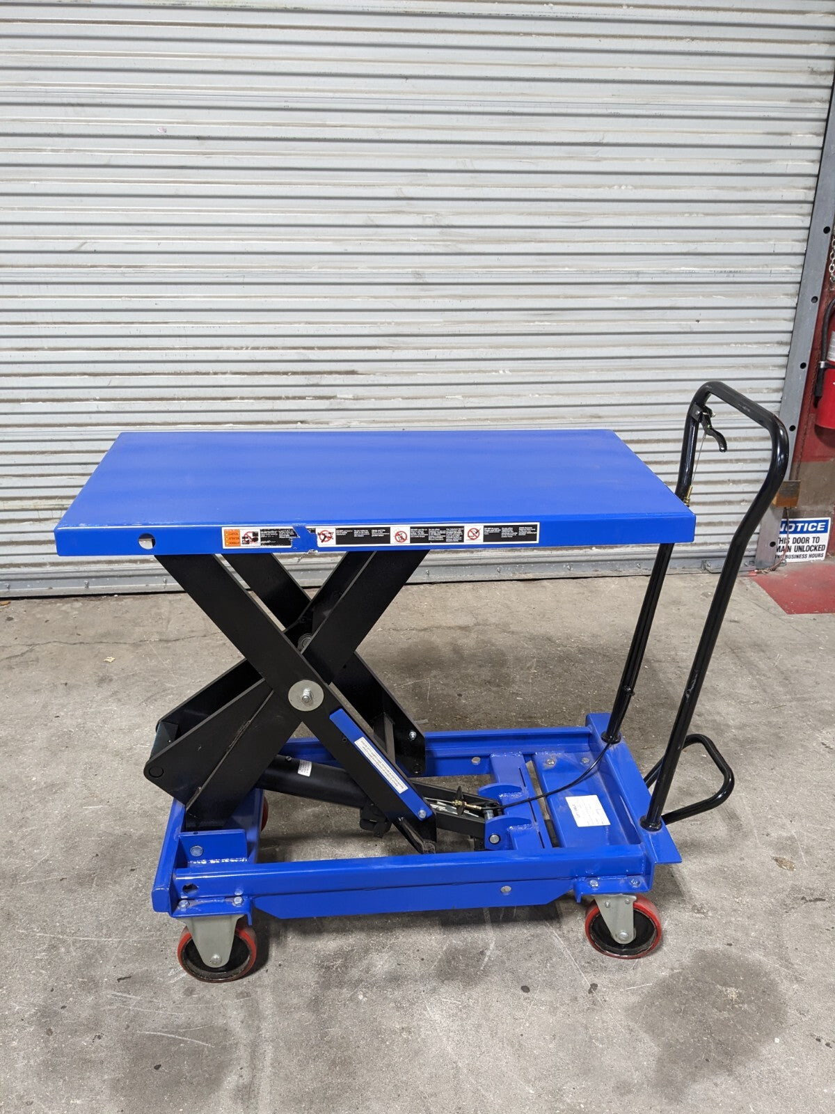 Pro Source Hydraulic Scissor Lift Cart 2000 lb Cap. 40" x 20" Platform AS90