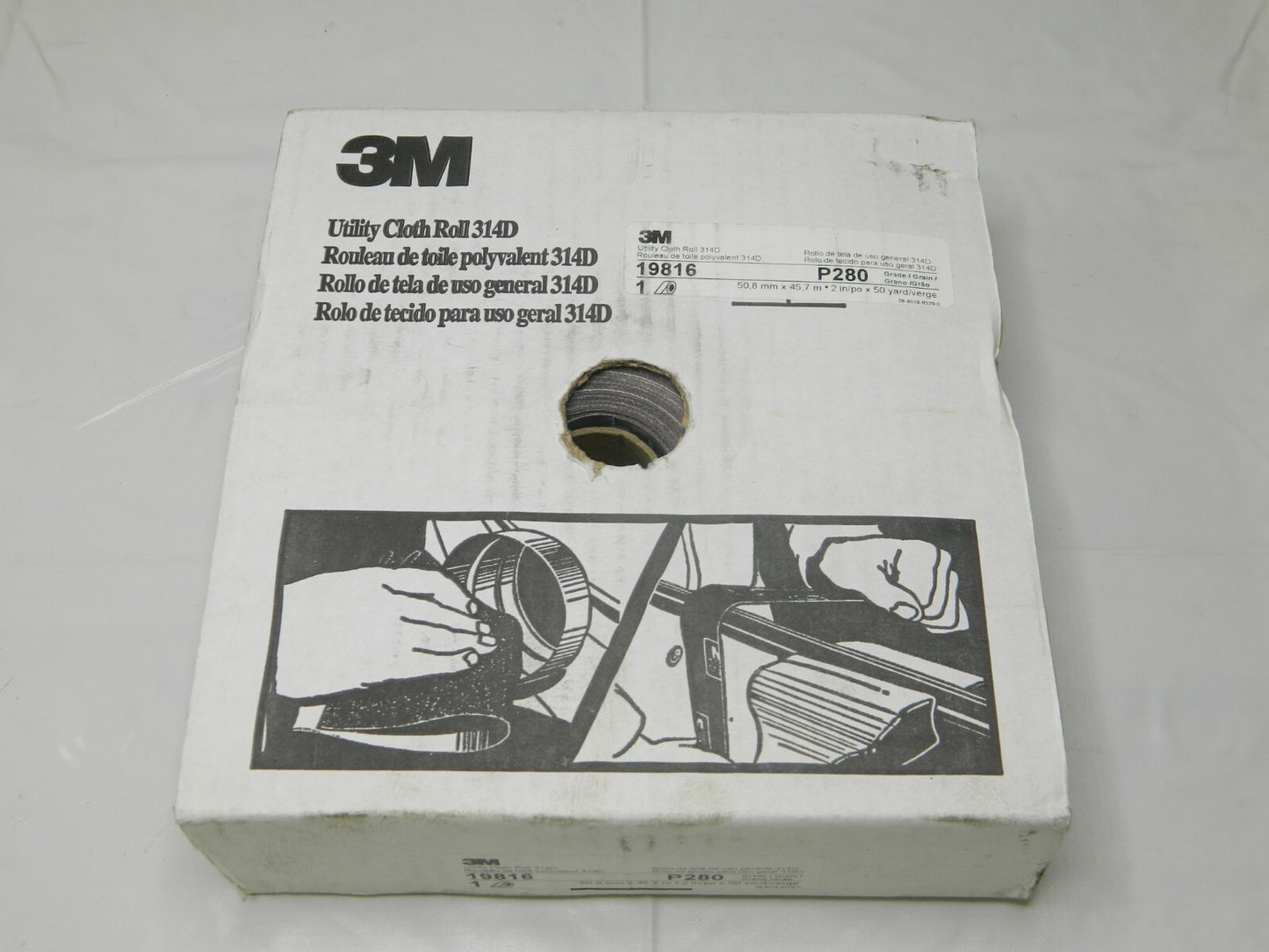 3M 2 x 50 Yd 280 Grit Aluminum Oxide Shop Roll J Weighted 7000118536