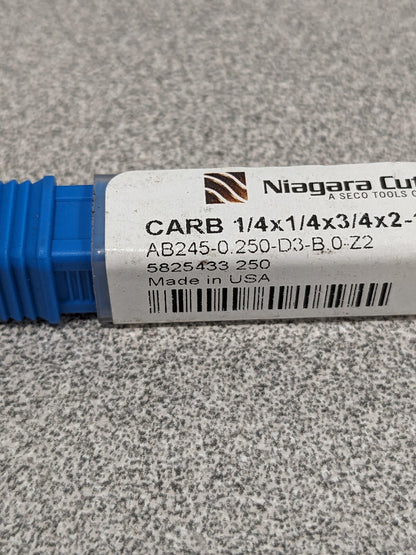 Niagara Ball End Mill: 1/4" Dia, 19/64" LOC, 2 Flute(s), Solid Carbide N66071