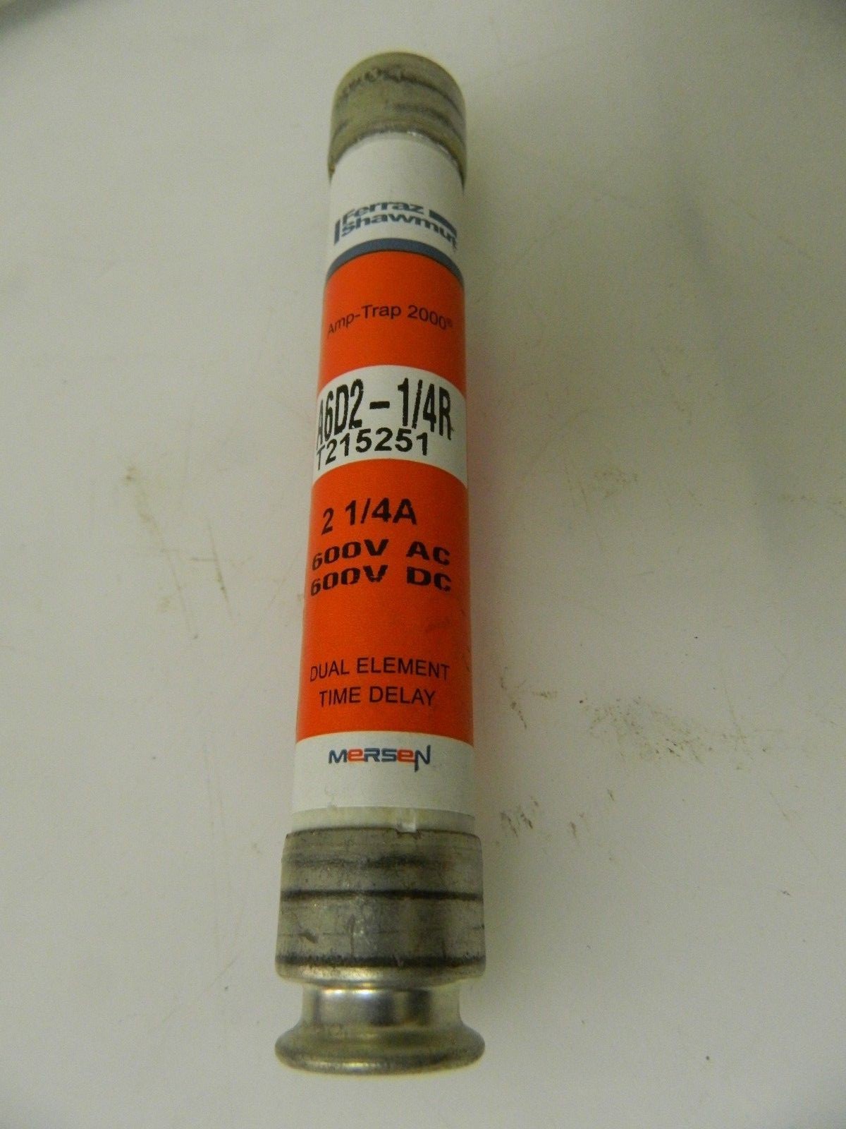 Ferraz Shawmut 2 Pack Time Delay Fuses Class RK1 600VAC/DC  #A6D2-1/4R