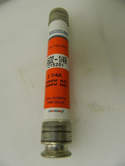 Ferraz Shawmut 2 Pack Time Delay Fuses Class RK1 600VAC/DC  #A6D2-1/4R