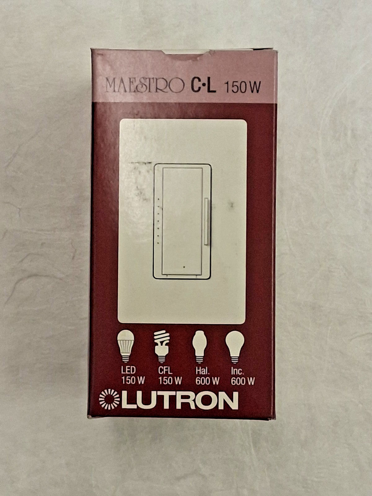 Lutron Mastero LED Dimmer Switch For Dimmable LED Bulbs 150W MACL-153MH-WH