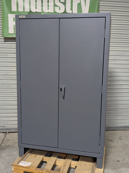 Durham Heavy Duty Lockable Storage Cabinet 4-Shelf 14 Ga. Steel 78" x 48" x 24"