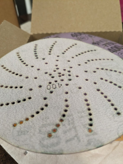 3M Hook & Loop Disc: 5" Disc Dia, 400 Grit, Non-Woven, Ceramic 7100145404