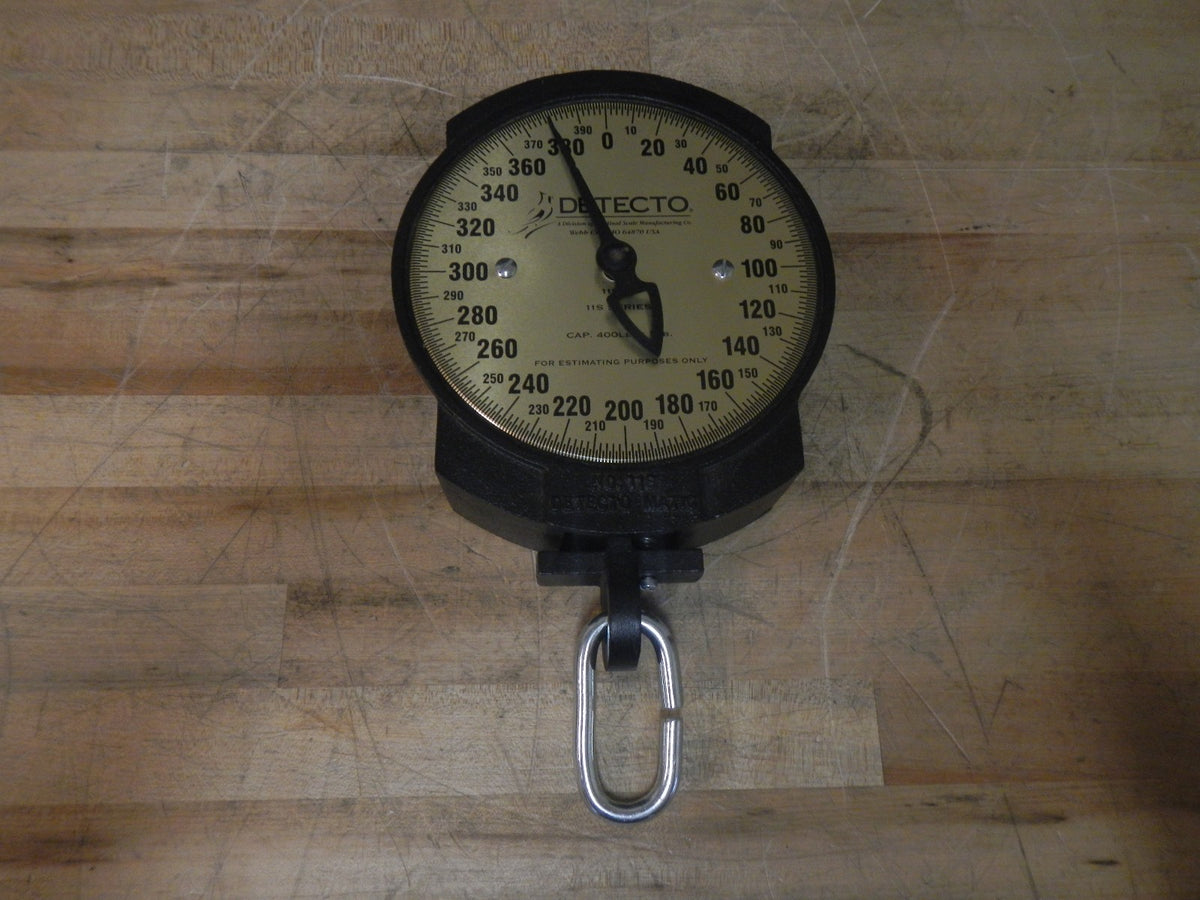 Broken  Cardinal Detecto Dial Crane Scale 7"  400 lb Capacity 1lb Grad. 11S400H