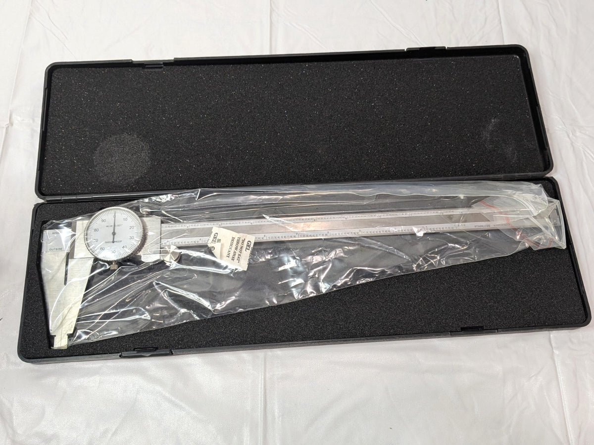 12" Dial Caliper SS 0.001000" Graduation 0.1000" per Revolution 10W-S013